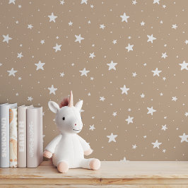 Sternenmuster Träumerisch Boho Kinderzimmer Tan Br Tapete