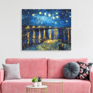 Sternennacht am Rhone   Van Gogh   Leinwanddruck