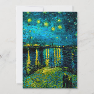Sternennacht am Rhone von Van Gogh  Einladung