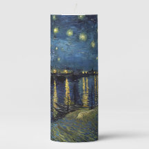Sternennacht an der Rhone Säulenkerze – Van Gogh