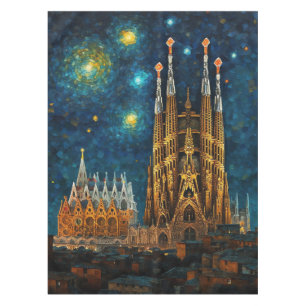 Sternennacht auf Katalanisch Gaudí trifft Van Go Tischdecke