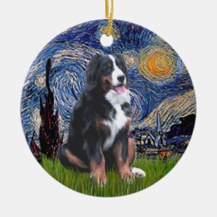 Sternennacht - Berner Sennenhund (L) Keramikornament