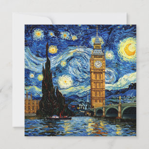 Sternennacht Big Ben London England Einladung