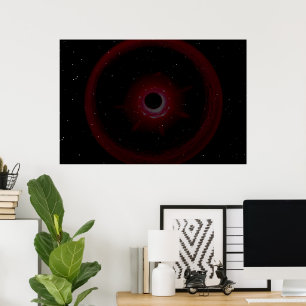 Sternennacht durch das Schwarze Loch Poster