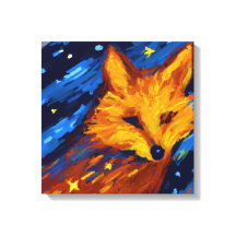 STERNENNACHT FUCHS IV | WHIMSICAL WILDLIFE-WANDKUN