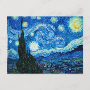 Sternennacht Gemälde von Maler Vincent Van Gogh Postkarte