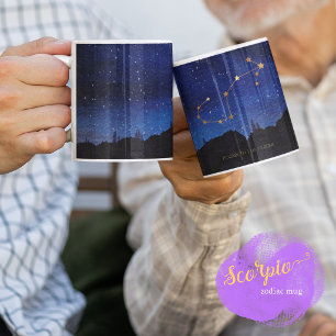Sternennacht Gold Skorpion Sternbild Kaffeetasse