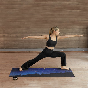 Sternennacht Gold Skorpion Sternbild Tierkreiszeic Yogamatte