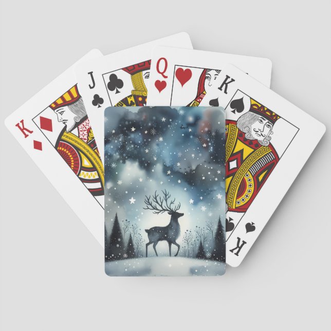 Sternennacht Hirsch Spielkarten (Rückseite)