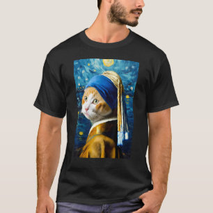 Sternennacht-Katze, Van Gogh-Katze, Katzenliebhabe T-Shirt