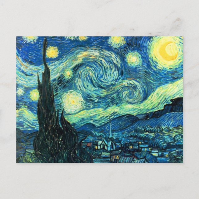 Sternennacht Kunst Postkarte (Vorderseite)