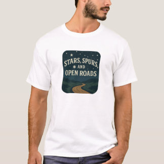 Sternennacht Open Road Western Grafik T-Shirt