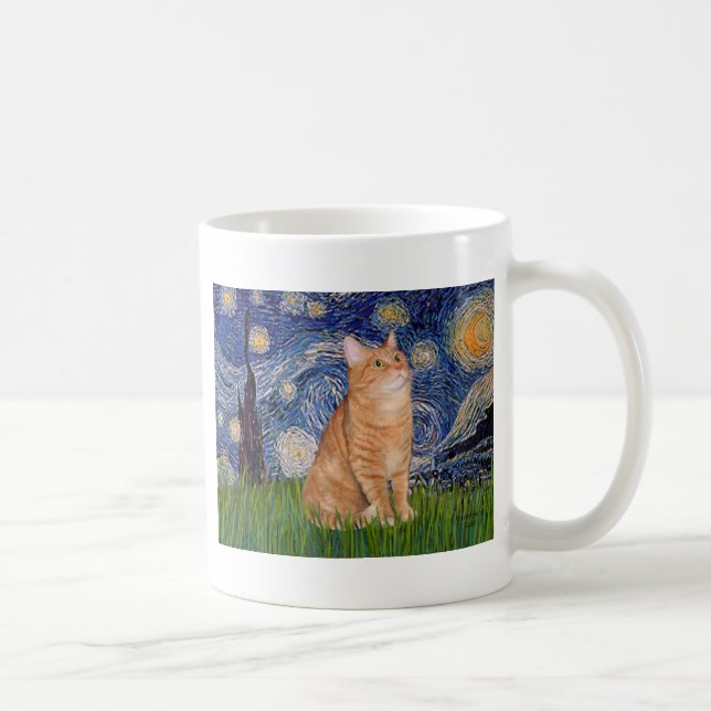 Sternennacht - Orange Tabby 46 Kaffeetasse (Rechts)