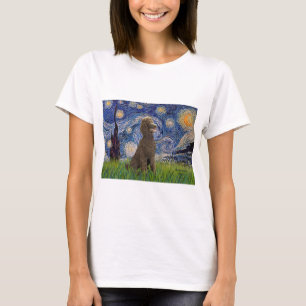 Sternennacht - Schokoladen Standard Pudel T-Shirt