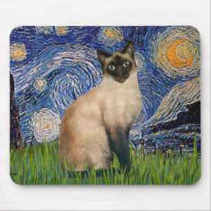 Sternennacht - Seal Point Siamese Katze Mousepad
