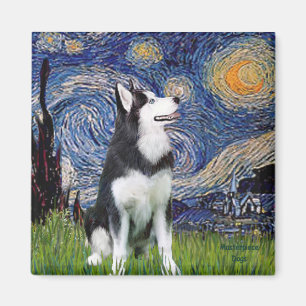 Sternennacht - Sibirischer Husky #1 Magnet