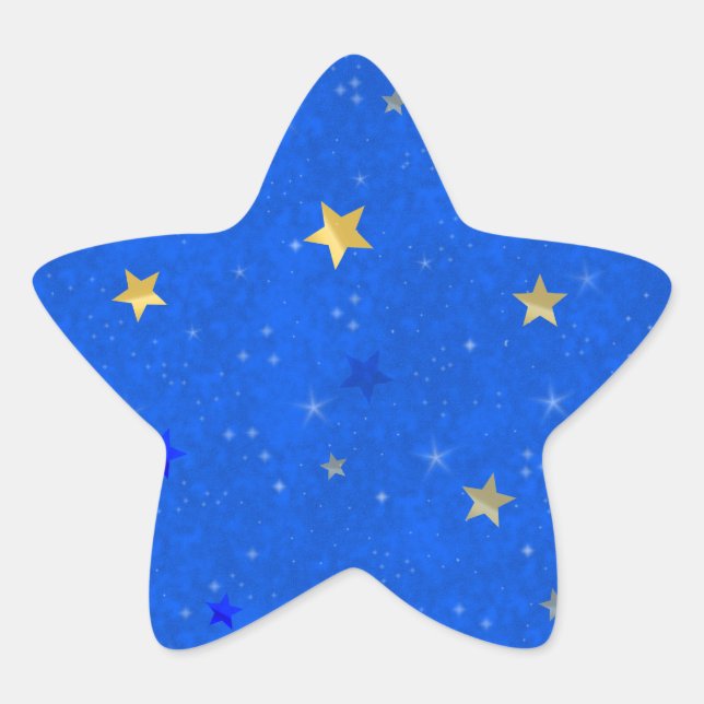 Sternennacht Stern-Aufkleber (Vorderseite)