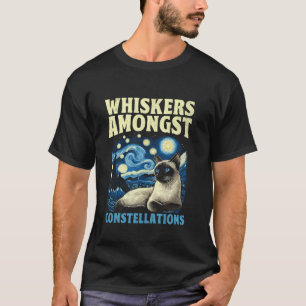Sternennacht-Stil künstlerische Malerei siamesisch T-Shirt
