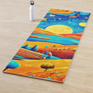 Sternennacht Surrealismus Cartoon-Kunst Yogamatte
