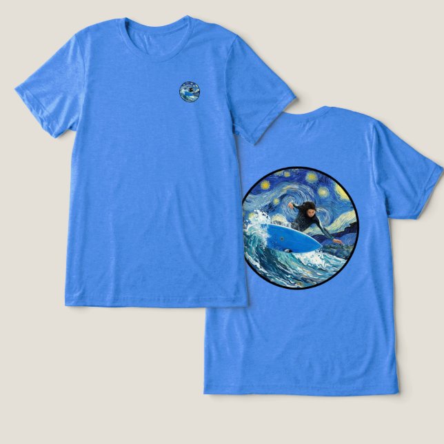 Sternennacht  Tri-Blend shirt (Design Vorderseite & Rückseite)
