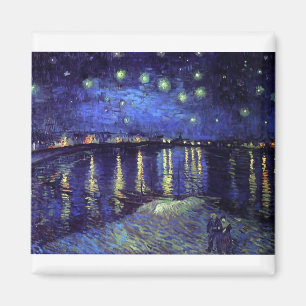 Sternennacht über der Rhone 1890 Magnet