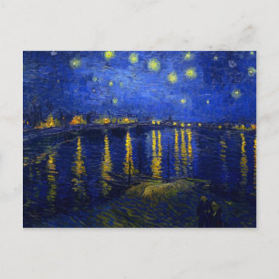Sternennacht über der Rhone Postkarte
