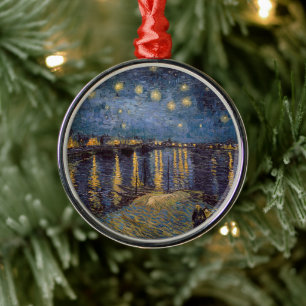 Sternennacht über der Rhone Vincent Van Gogh Ornament Aus Metall