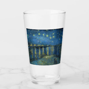 Sternennacht über der Rhone (von van Gogh) Glas