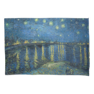 Sternennacht über der Rhone (von van Gogh) Kissenbezug