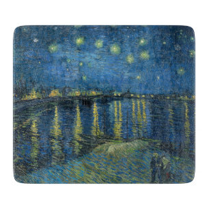 Sternennacht über der Rhone (von van Gogh) Schneidebrett