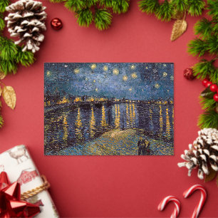Sternennacht über der Rhone von Vincent Van Gogh Acryleinladungen
