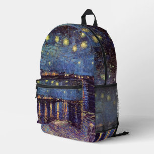 Sternennacht über der Rhone von Vincent van Gogh Bedruckter Rucksack