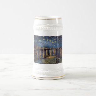 Sternennacht über der Rhone von Vincent Van Gogh Bierglas