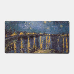 Sternennacht über der Rhone von Vincent Van Gogh Schreibtischunterlage