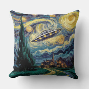 Sternennacht und UFO Kissen