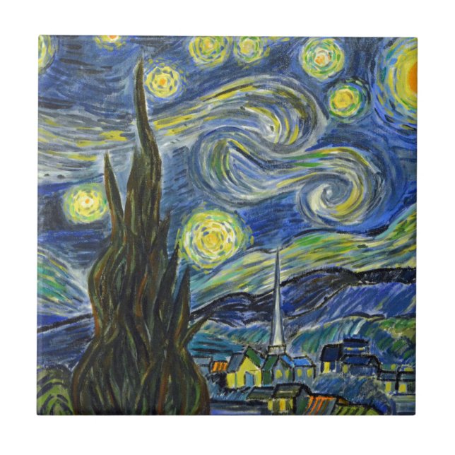 Sternennacht, Van Gogh Fliese (Vorderseite)