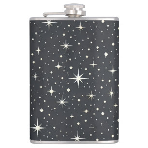 Sternennacht Vinyl umwickelte Flasche Flachmann