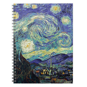 Sternennacht von van Gogh Notizblock