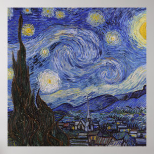 Sternennacht von Vincent Willem van Gogh Malerei Poster