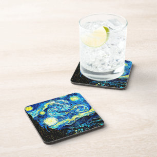 Sternennacht, weltberühmtes Gemälde von Van Gogh, Getränkeuntersetzer