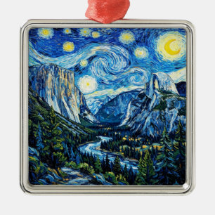 Sternennacht Yosemite-Nationalpark Ornament Aus Metall