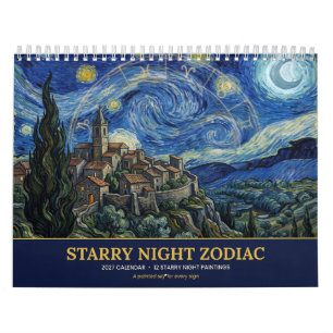 Sternennacht-Zodiakus 2027 Wandkalender