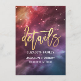 Sternennebel-Sternbild für Hochzeitdetails Einladung