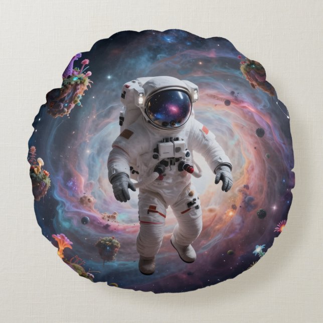 Sternenpfad – Reise durch das Universum´2 Rundes Kissen (Vorderseite)