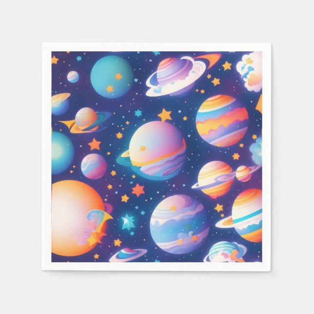Sternenplaneten Serviette (Vorderseite)