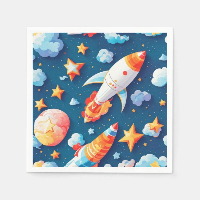 Sternenplaneten Serviette (Vorderseite)