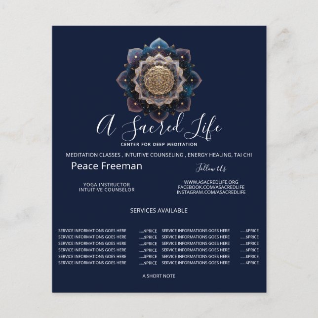 Sternensaat-Geometrie | Mandala-Design Flyer (Vorne)