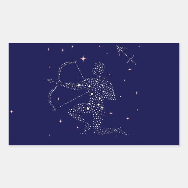 Sternensagittarius Rechteckiger Aufkleber (Vorderseite)