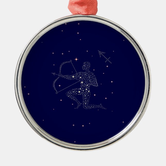 Sternensagittarius Silbernes Ornament (Vorne)
