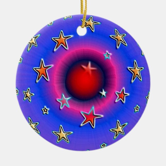 Sternenschmuck Keramik Ornament (Vorne)